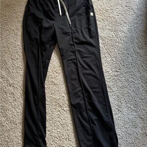 Vuori Black Boot Cut Flare Pants with Elastic Waistband